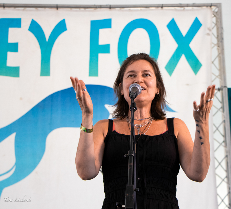 Louise Holden with I Draw Slow at the 2026 Grey Fox Bluegrass Festival - photo © Tara Linhardt
