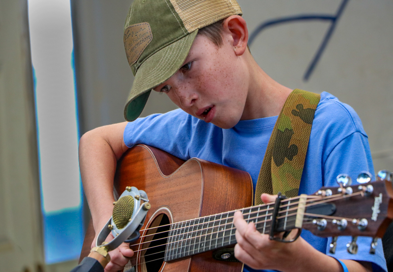 Luke Church at the 2026 Alleghany County Fiddlers' Convention - photo © G. Nicholas Hancock