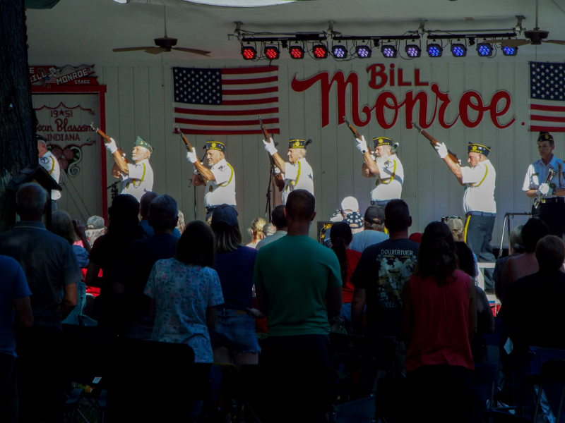Military Salute at the 2026 Bill Monroe Bluegrass Festival - photo © Jack E. Harden