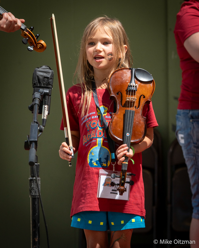 Youngest performer at the 2026 CBA Father's Day Bluegrass Festival - photo © Mike Oitzman