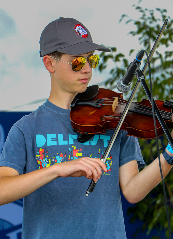 Orson Cornett in Youth Bluegrass Fiddle competition at the 2026 Abingdon Fiddlers' Convention - photo © G. Nicholas Hancock