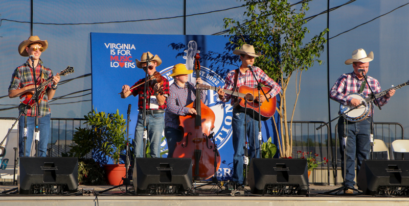Over Mountain Boys in Adult Bluegrass Band competition at the 2026 Abingdon Fiddlers' Convention - photo © G. Nicholas Hancock