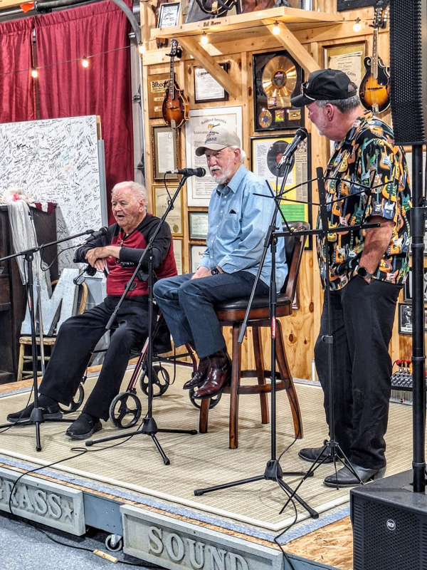 Paul Williams, Doyle Lawson, and Big Al Weekly at the 2026 Bill Monroe Bluegrass Festival - photo © Jack E. Harden