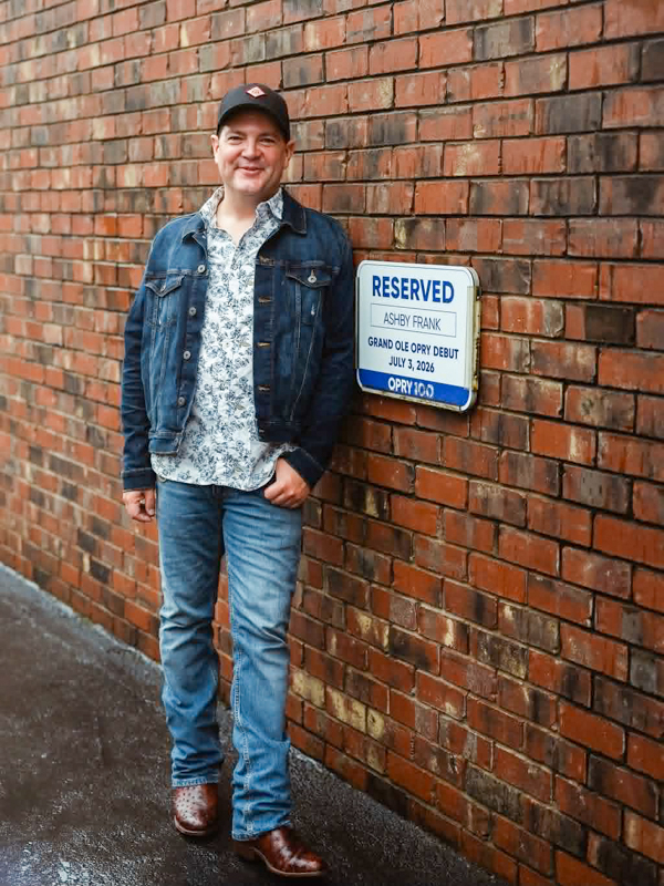 Ashby Frank with his Grand Ole Opry debut parking sign - photo © Jamey Booher