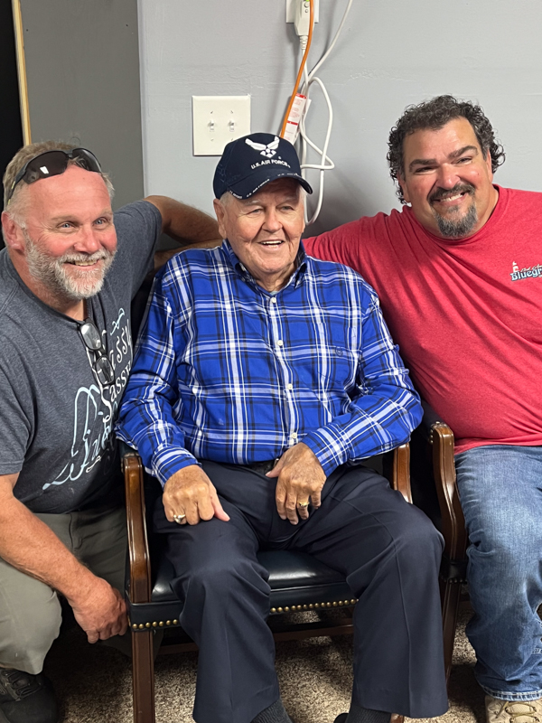 Rex Volis, Paul Williams, and Dave Adkins at the 2026 Bill Monroe Bluegrass Festival - photo © Jack E. Harden