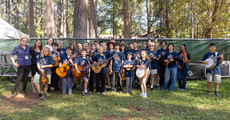 Kids on Bluegrass at the 2026 CBA Father's Day Bluegrass Festival - photo © Robin Frenette