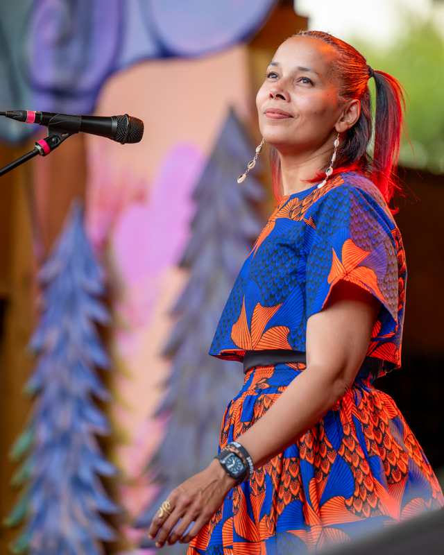 Rhiannon Giddens at RockyGrass 2026 - photo © Tom Dunning