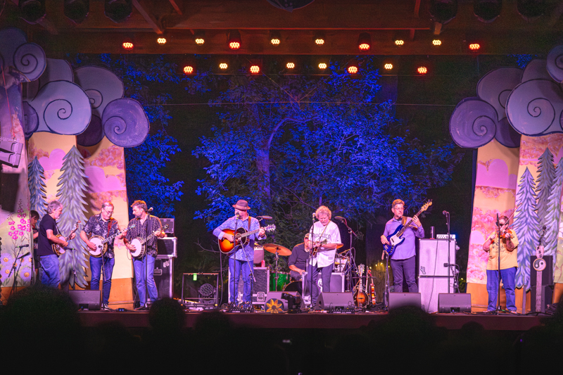 Béla Fleck and Tony Trischka join the Sam Bush Band at RockyGrass 2026 - photo © Tom Dunning