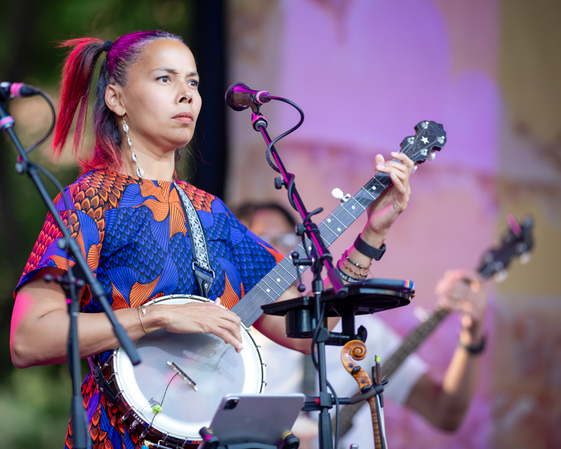 Rhiannon Giddens at RockyGrass 2026 - photo © Tom Dunning
