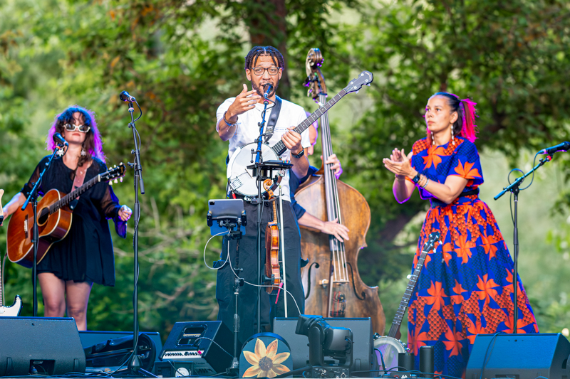 Rhiannon Giddens & The Old Time Revue at RockyGrass 2026 - photo © Tom Dunning
