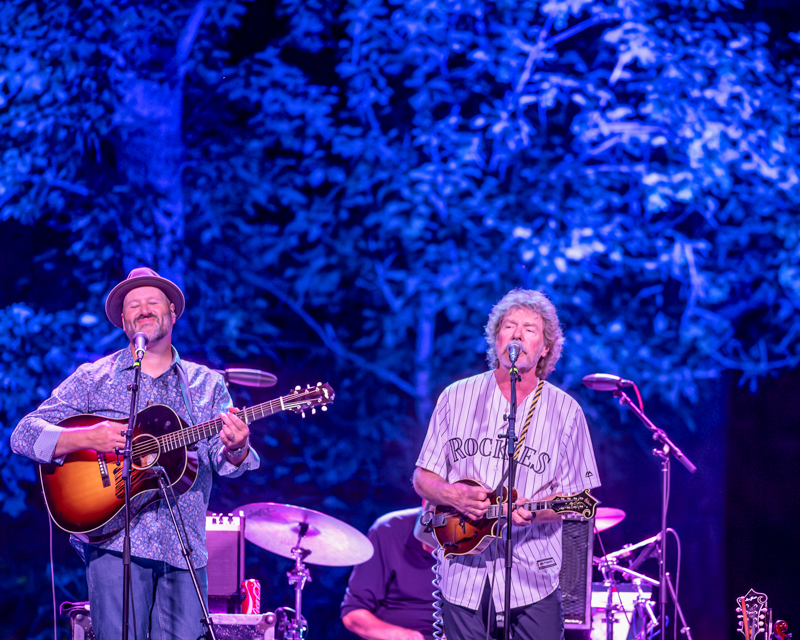 Stephen Mougin and Sam Bush at RockyGrass 2026 - photo © Tom Dunning