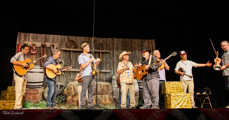 Stickerville Stompers showcase at the 2026 National Oldtime Fiddlers' Contest & Festival - photo © Tara Linhardt