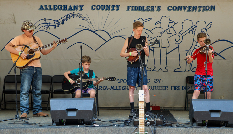 The Band of Brothers at the 2026 Alleghany County Fiddlers' Convention - photo © G. Nicholas Hancock