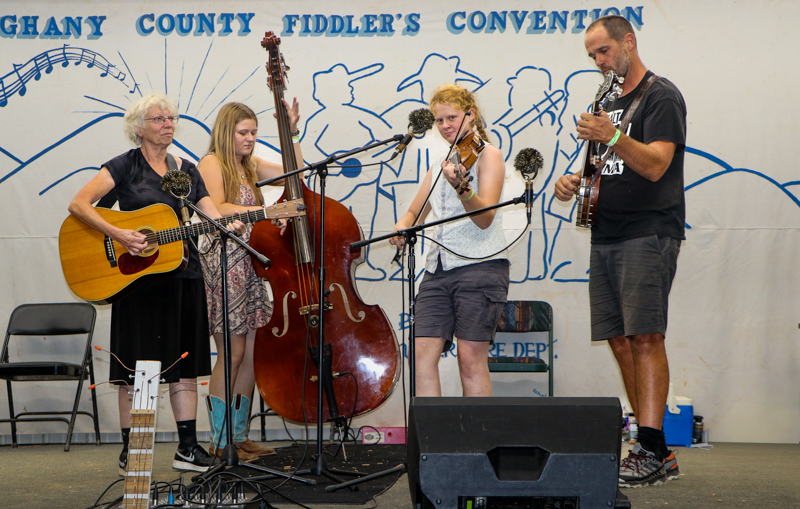 The Black Hope String Band at the 2026 Alleghany County Fiddlers' Convention - photo © G. Nicholas Hancock