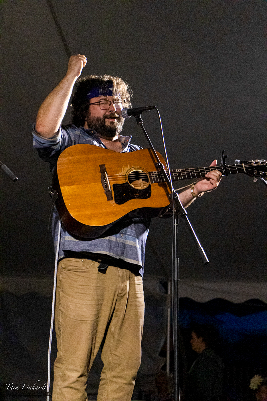 Andrew VanNorstrand with The Faux Paws at the 2026 Grey Fox Bluegrass Festival - photo © Tara Linhardt