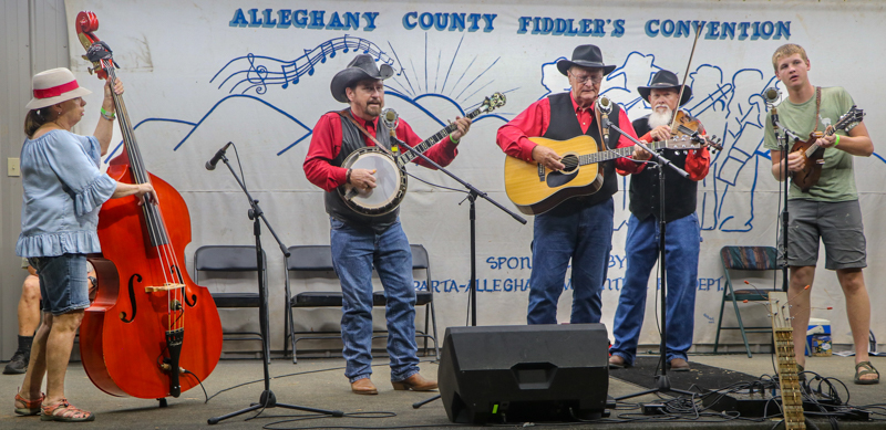 The Wilkes Record Players at the 2026 Alleghany County Fiddlers' Convention - photo © G. Nicholas Hancock