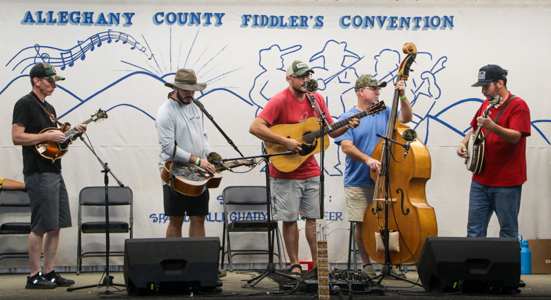 Travis Watts & Mountain Blessings at the 2026 Alleghany County Fiddlers' Convention - photo © G. Nicholas Hancock