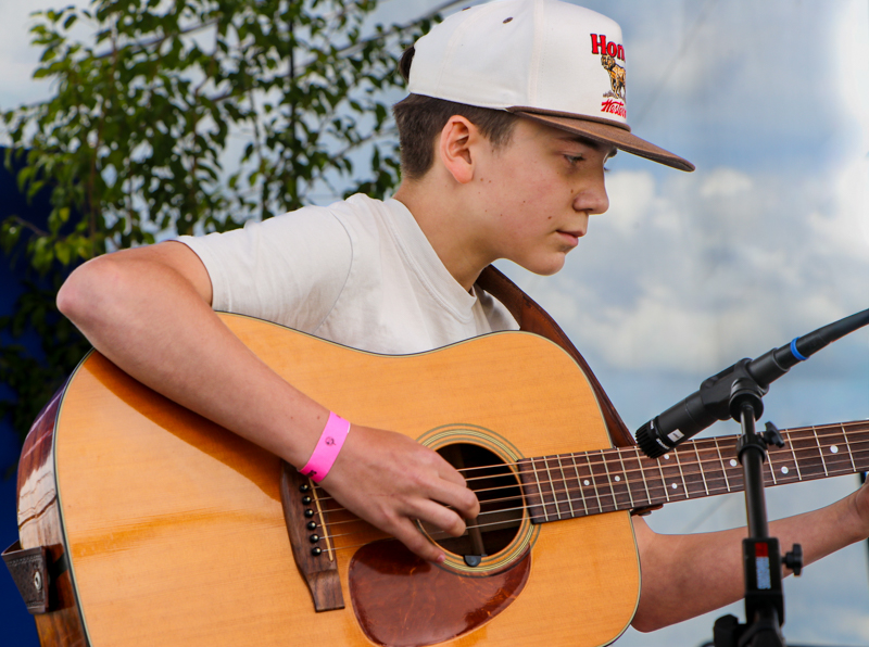 Tucker Conner in Youth Guitar competition at the 2026 Abingdon Fiddlers' Convention - photo © G. Nicholas Hancock