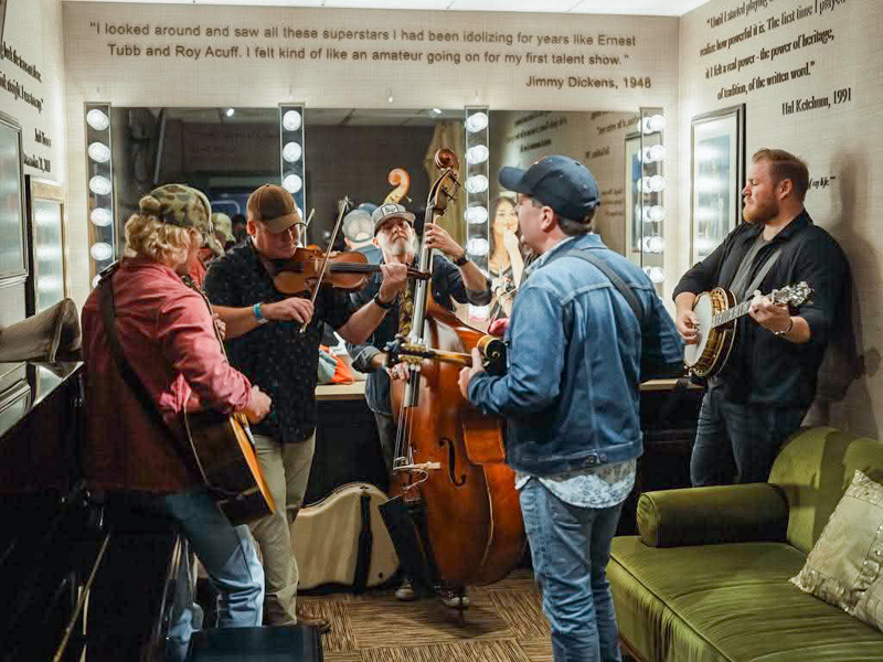 Ashby Frank warms up before his Grand Ole Opry debut - photo © Jamey Booher