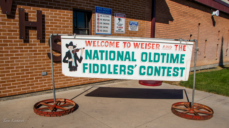 Welcome sign at the 2026 National Oldtime Fiddlers' Contest & Festival - photo © Tara Linhardt