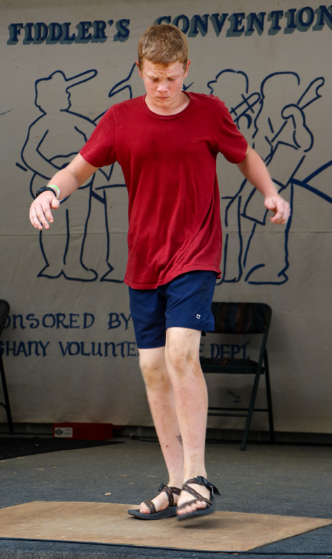 William Boggs in dance competition at the 2026 Alleghany County Fiddlers' Convention - photo © G. Nicholas Hancock