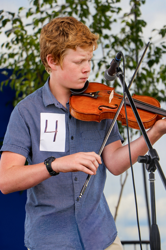 William Boggs in Youth Old-time Fiddle competition  at the 2026 Abingdon Fiddlers' Convention - photo © G. Nicholas Hancock
