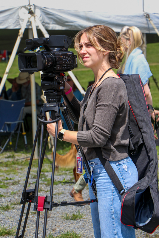 WJHL-TV videographer at the 2026 Abingdon Fiddlers' Convention - photo © G. Nicholas Hancock