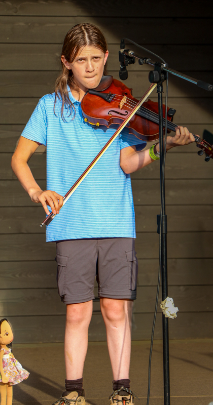 Alexander Ferranti with Jones Ridge Boys at the 2026 Old Fiddlers’ Convention – photo © G. Nicholas Hancock