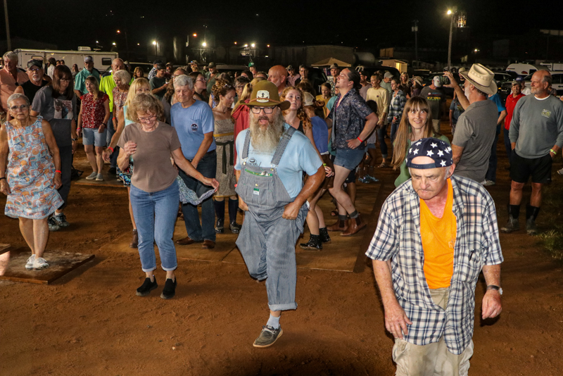 Audience members flatfoot dancing at the 2026 Old Fiddlers’ Convention – photo © G. Nicholas Hancock