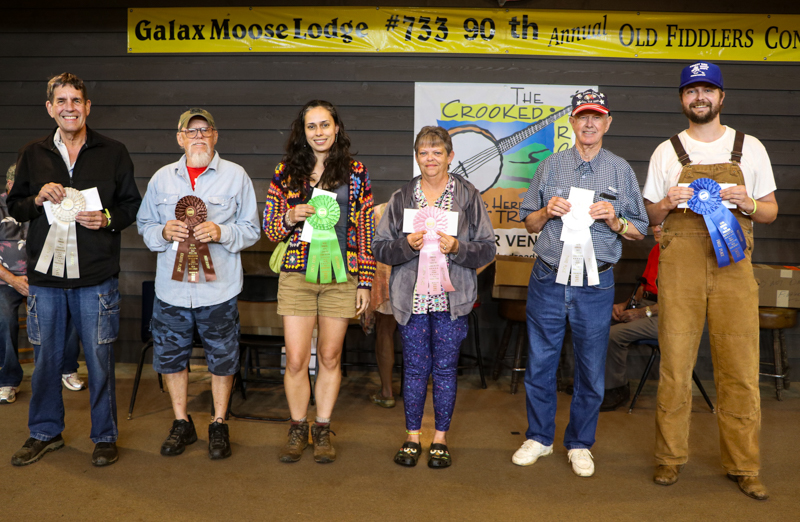 Autoharp competition winners at the 2026 Old Fiddlers’ Convention – photo © G Nicholas Hancock