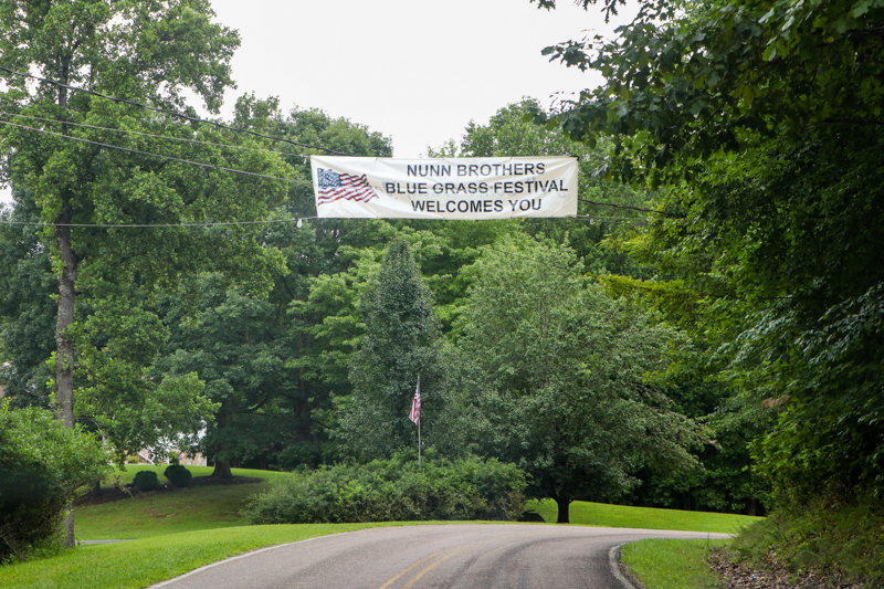 Banner leading to the 2026 Nunn Brother Bluegrass Festival - photo © G. Nicholas Hancock