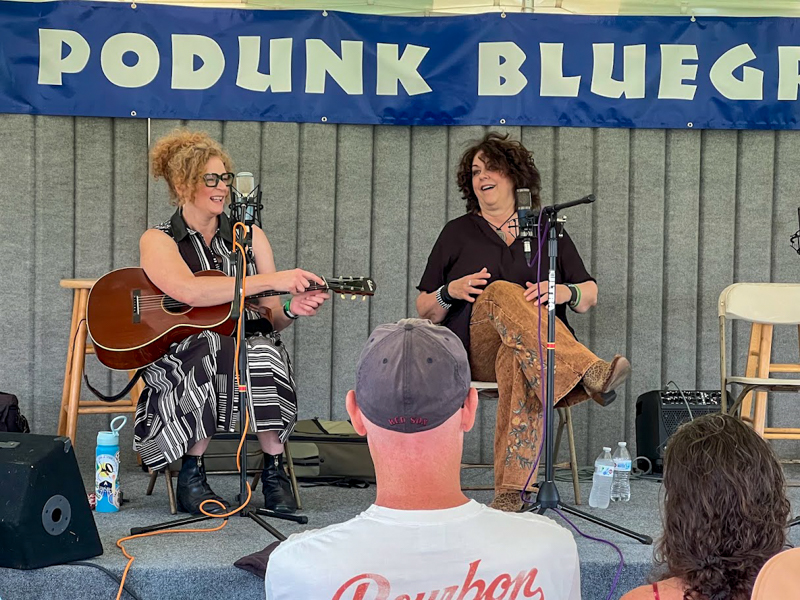 Songwriting workshop with Becky Buller and Donna Ulisse at the 2026 Podunk Bluegrass Music Festival - photo © Dale Cahill