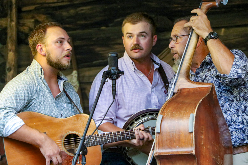 Ben Marshall, Wes Bruner, Eric Marshall with Ben & Eric Marshall at the 2026 Nunn Brothers Bluegrass Music Festival - photo © G. Nicholas Hancock