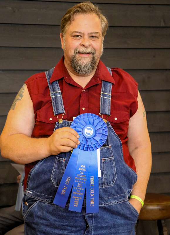 Billy Hurt, Jr., 1st Place Old-time Fiddle at the 2026 Old Fiddlers’ Convention – photo © G Nicholas Hancock