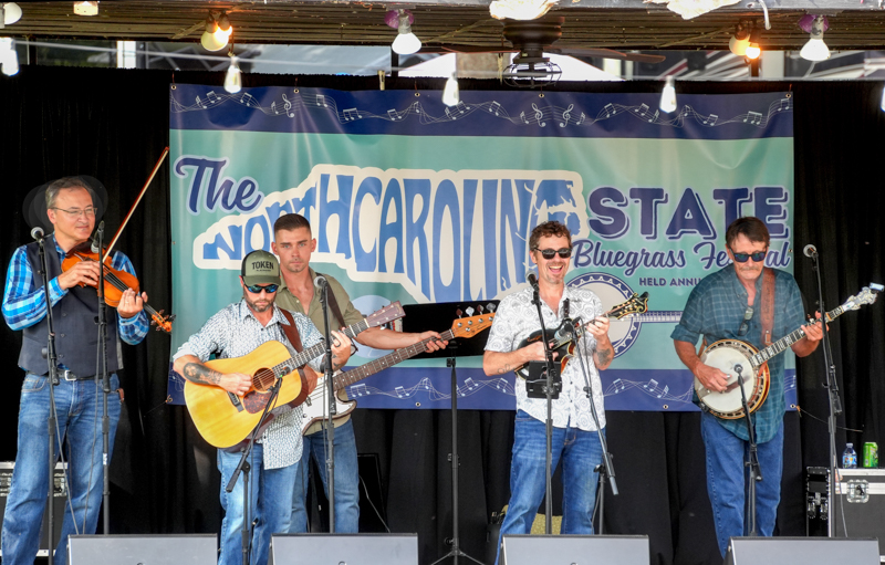 Chris Davis Band at the 2026 North Carolina State Bluegrass Festival in Cherokee - photo © Jeff Lahr