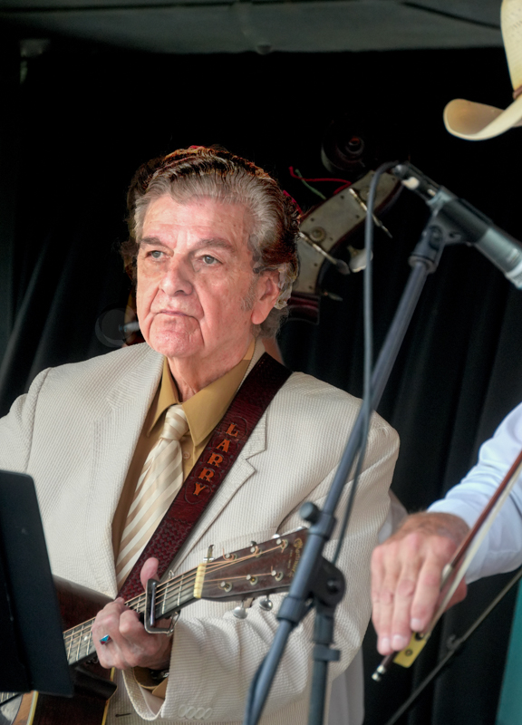 Larry Sparks and Mike Feagan at the 2026 North Carolina State Bluegrass Festival in Cherokee - photo © Jeff Lahr