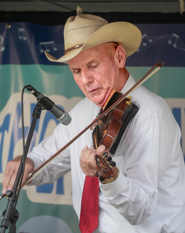 Mike Feagan at the 2026 North Carolina State Bluegrass Festival in Cherokee - photo © Jeff Lahr