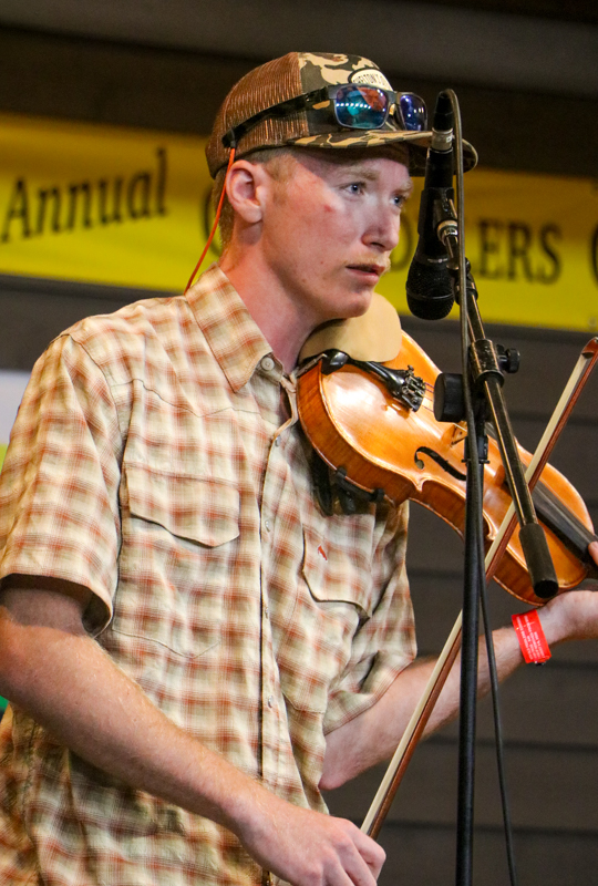 Carson Glass with Spare Parts Bluegrass at the 2026 Old Fiddlers’ Convention – photo © G. Nicholas Hancock