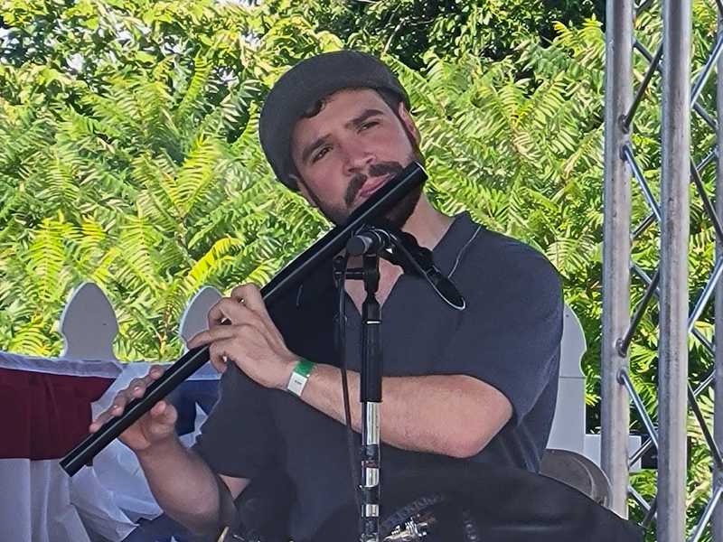 Charles Pike with The Dale and Darcy Band at the 2026 Podunk Bluegrass Music Festival - photo © Dale Cahill