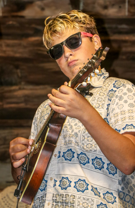 Chris Trakimowicz with Dear MariBella & The Pigkickers at the 2026 Nunn Brothers Bluegrass Music Festival - photo © G. Nicholas Hancock