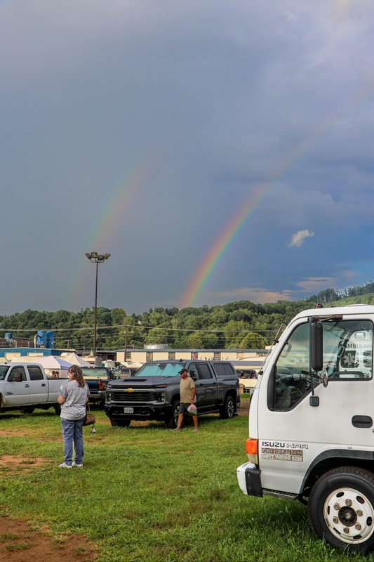 Double Rainbow at the 2026 Old Fiddlers’ Convention – photo © G. Nicholas Hancock