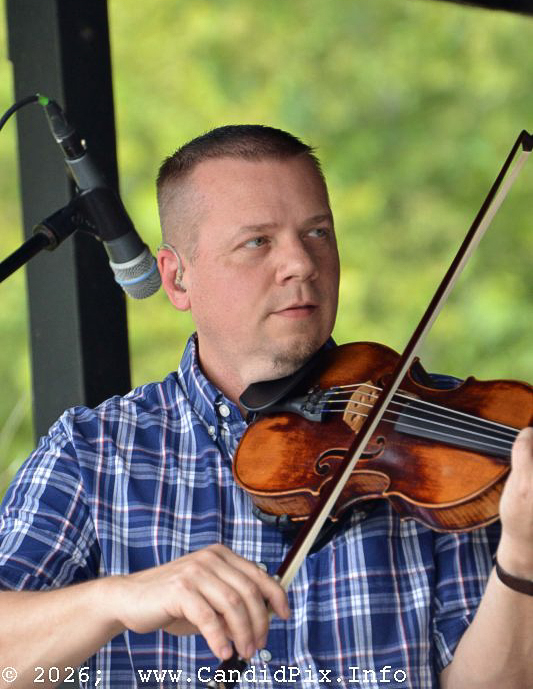 Josh Greene with The Churchmen at the 2026 North Carolina State Bluegrass Festival - photo © Bill Warren