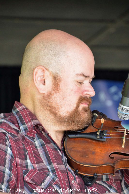 Matt Hooper with Merle Johnson & Friends at the 2026 North Carolina State Bluegrass Festival - photo © Bill Warren