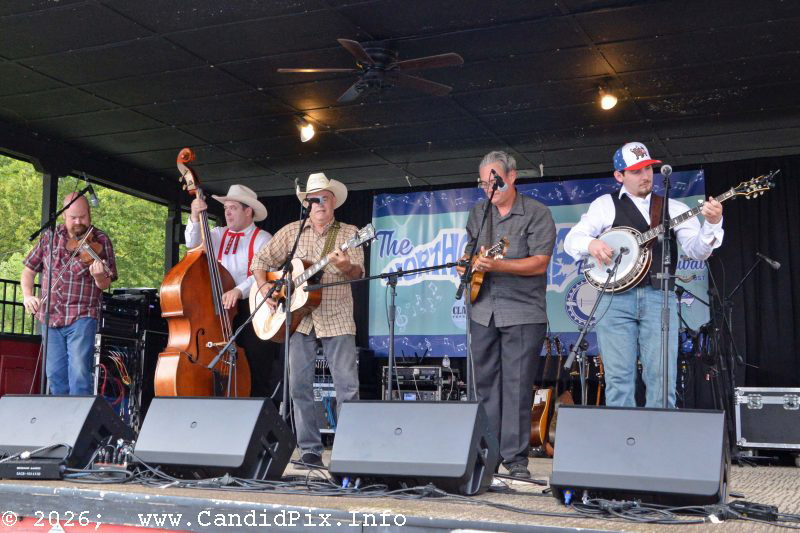 Merle Johnson & Friends at the 2026 North Carolina State Bluegrass Festival - photo © Bill Warren
