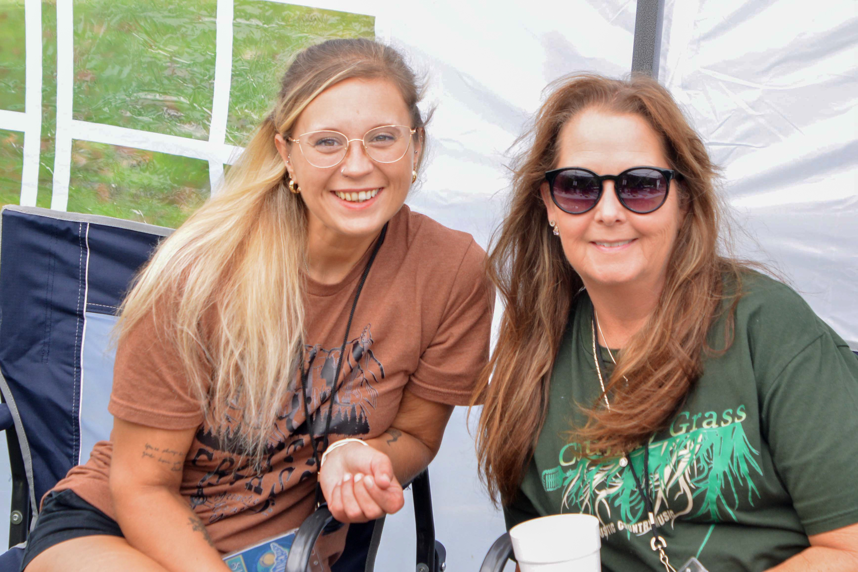 Susanna Langdon and Molly Linder Moore at the 2026 North Carolina State Bluegrass Festival - photo © Bill Warren