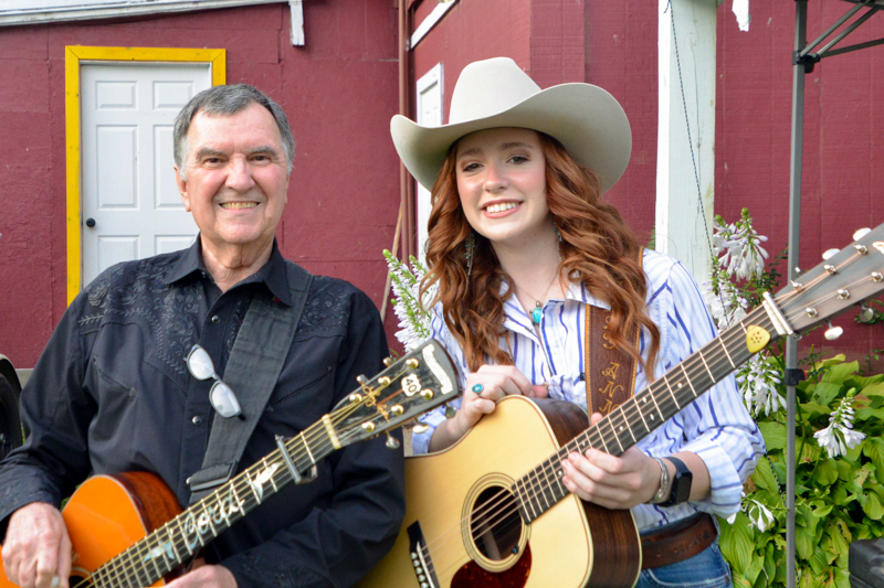 Larry Cordle and Lilly Anne Svrlinga at the 2026 North Carolina State Bluegrass Festival - photo © Bill Warren