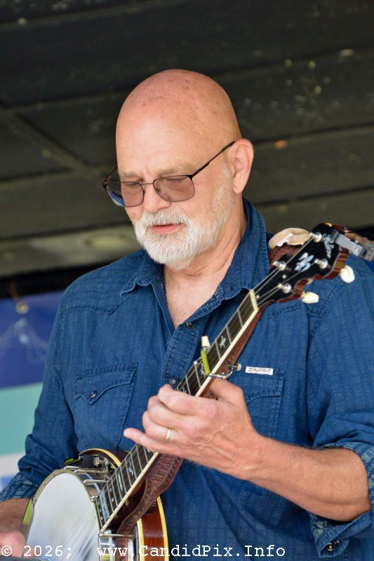 Sammy Shelor with Creekwater Collective at the 2026 North Carolina State Bluegrass Festival - photo © Bill Warren