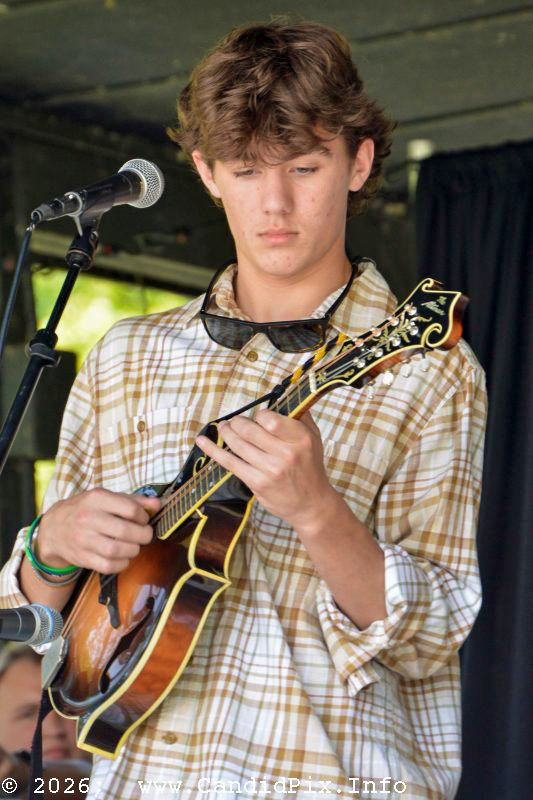Judson Stone with Creekwater Collective at the 2026 North Carolina State Bluegrass Festival - photo © Bill Warren