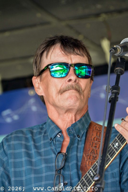 Mike Mullins with The Chris Davis Band at the 2026 North Carolina State Bluegrass Festival - photo © Bill Warren