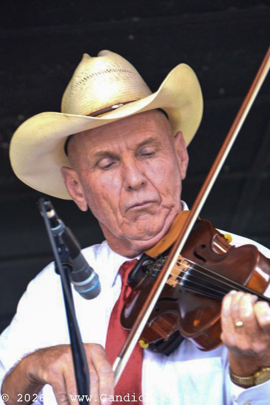 Mike Feagan with Larry Sparks & The Lonesome Ramblers at the 2026 North Carolina State Bluegrass Festival - photo © Bill Warren